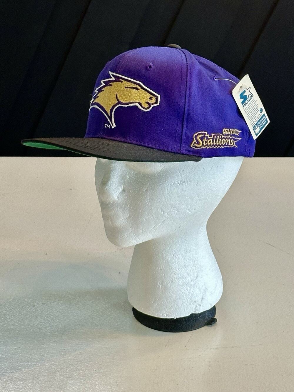 NWT VINTAGE ST LOUIS STALLIONS NFL STARTER SNAPBACK HAT - PROPOSED TEAM 1990'S